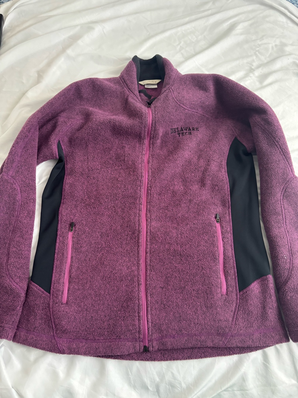 Oura Purple Full-Zip Fleece Jacket with Black Panels